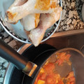 El cooksnap de MMar González Gómez cuando hizo Jamoncitos de pollo en salsa de almendras con patata frita.