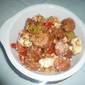 Cooksnap από dcroula στη συνταγή Χωριάτικο λουκάνικο με πιπεριές και φέτα