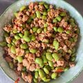 菜菜 的 肉末炒毛豆 cooksnap