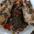 El cooksnap de mariana flores cuando hizo Pollo al horno con mostaza y acompañado de ensalada de rúcula...