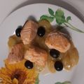 il Tonia quando ha preparato SALMONE SCOTTATO SALSA AGRODOLCE ALL’UVA