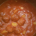 El cooksnap de Charo Puertas Tárraga cuando hizo Albóndigas en salsa de tomate al canela y patatas fritas.