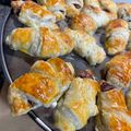 El cooksnap de Irene RG cuando hizo Croissant relleno de chocolate blanco y Oreo.