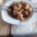 El cooksnap de Enrique Miguel Carnicero cuando hizo Rabo de ternera al vino tinto con puré de patatas al curry.