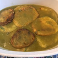 El cooksnap de Mercedes Cossío cuando hizo Tortas de epazote, en caldillo de jitomate.