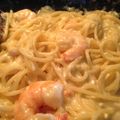 El cooksnap de Anita María Figueroa cuando hizo Pasta en salsa Alfredo y camarones.