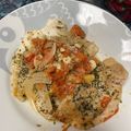 El cooksnap de Mar Vilches Carrasco cuando hizo Merluza con tomate y orégano (Lékué).