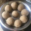 chef Nidhi Bole's cooksnap of when they made Choorma ladoo (Rajasthani).
