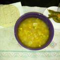 Jose Guadalupe's cooksnap of when they made Sopa de papa con elote.