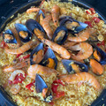 El cooksnap de mjmonseco cuando hizo Paella mixta de pollo y mariscos.