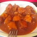 El cooksnap de María cuando hizo Pulpo en salsa.