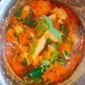 Shahida's cooksnap of when they made நாட்டுக்கோழி மிளகு குழம்பு(Naatukozhi milagu kulambu recipe in tamil).