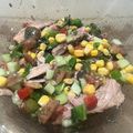 El cooksnap de Eduardo Agudo Alba cuando hizo Pico de gallo, melva canutera de Andalucía y maíz.