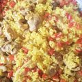 El cooksnap de LuzMa SG cuando hizo Arroz integral con pollo con azafrán.