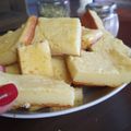 El cooksnap de Karen Campo cuando hizo Fainá de queso licuado.
