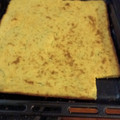 El cooksnap de Carolina Gaudenti cuando hizo Fainá de queso y zapallitos.
