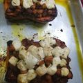 El cooksnap de Jordi Laporta cuando hizo Calabaza rellena de pollo con pasas.