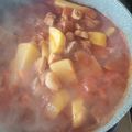El cooksnap de Luis Vásquez cuando hizo Estofado de cerdo.