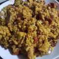 El cooksnap de Elena C cuando hizo Arroz con ibéricos y setas.