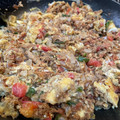 El cooksnap de Snick LP.01 cuando hizo Machaca a la sonorense con verdura y claras de huevo.