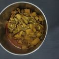 Roshni Tayal का कुकस्नैप जब उन्होंने आलू फली की सब्जी (aloo phali ki sabzi recipe in Hindi) बनाया था।