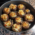 El cooksnap de Rubén cuando hizo Champiñones rellenos de gamba y cebolla.