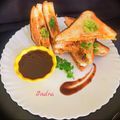 Indra Sen का कुकस्नैप जब उन्होंने तवा आलू सैंडविच (tawa aloo sandwich recipe in Hindi) बनाया था।