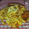 El cooksnap de Adri A Láuz cuando hizo Fideos caseros con salsa de tomate natural.