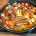 El cooksnap de Cristina Suárez cuando hizo Salchichas con vino blanco y patatas cocidas.