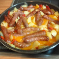 El cooksnap de Cristina Suárez cuando hizo Salchichas con vino blanco y patatas cocidas.