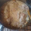 El cooksnap de Agustin Gamerro cuando hizo Pollo al disco con crema y vino blanco.