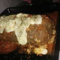 El cooksnap de Adriana Erlij cuando hizo Pan de carne relleno con salsa y queso arriba.