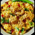 Priya Mulchandani का कुकस्नैप जब उन्होंने सोया ग्रेनूअलस राईस (soya granules rice recipe in Hindi) बनाया था।
