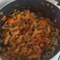 El cooksnap de Bauti Vota cuando hizo Wok de carne, verduras y fideos.