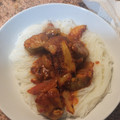 El cooksnap de Sandra Dosmm cuando hizo Curry de solomillo de cerdo con tirabeques.