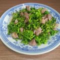 Cooksnap của Hà Trang khi họ làm theo món Bông Thiên Lý Xào Nấm Rơm