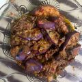 Cooksnap sarah semasa beliau membuat Terung Goreng Sambal Lada.