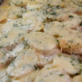 El cooksnap de Angeles Gimenez cuando hizo Filet de merluza con papas y cebollas a la crema.