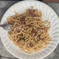 El cooksnap de SlavisWolf cuando hizo Espaguetis con calamares y mejillones.