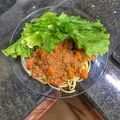Cooksnap của Xuyên Tường khi họ làm theo món Mì Spaghetti sốt bò bằm