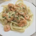 El cooksnap de alejandra Fl cuando hizo Spaghetti con camarones chicos pelados.