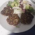 El cooksnap de Sara Diaz cuando hizo Hamburguesa de berenjena con patatas, todo en uno. Vegetariana.