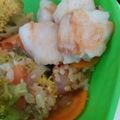 El cooksnap de Pao cuando hizo Bocaditos de merluza con salteado Mediterráneo.