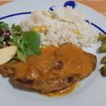 El cooksnap de Tau Méndez cuando hizo Chuletas de cerdo en salsa de mango.