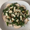 El cooksnap de Arantza cuando hizo Carpaccio de champiñones.