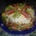 El cooksnap de Martu cuando hizo Torre de panqueques salada.