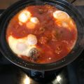 El cooksnap de Paco Collado cuando hizo Tajine de albóndigas de cordero y huevo (kofta tajine).