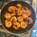 El cooksnap de Fernando Arellano cuando hizo Camarones al ajillo.