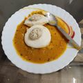 Aruna Thapar's cooksnap of when they made Rice flour Instant Idlis, Sambar.