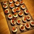 El cooksnap de Arianne cuando hizo Huevos de codorniz rellenos de crema de sobrasada y miel.
